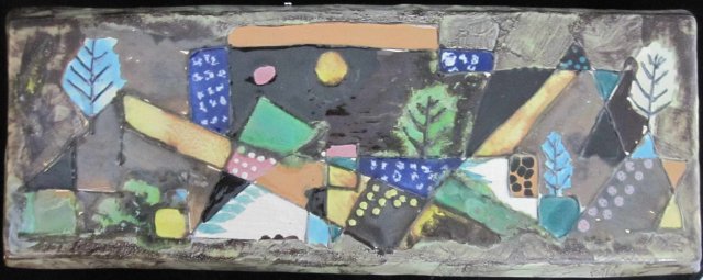 Harris Strong Midcentury Modern Ceramic Abstract Landscape