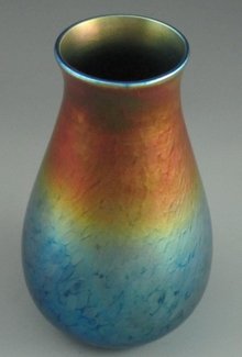 Sunset Heart Art Glass Vase, Lundberg Studios