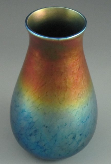 Sunset Heart Art Glass Vase, Lundberg Studios