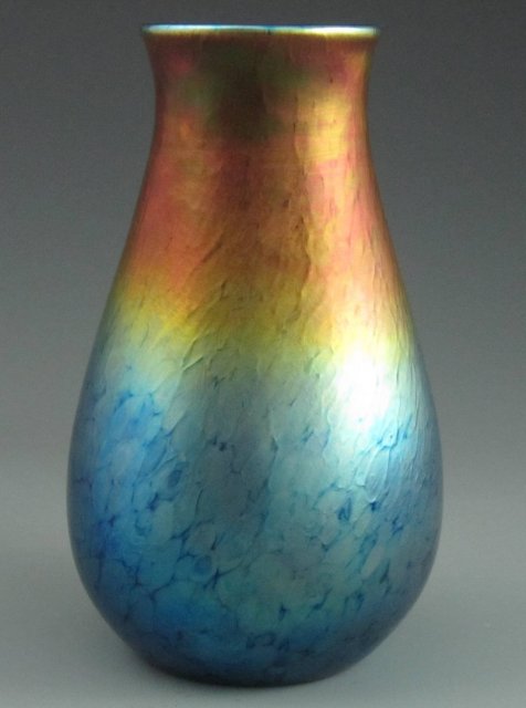 Sunset Heart Art Glass Vase, Lundberg Studios