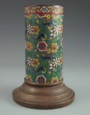 Antique French Art Pottery Majolica Vase - Longwy