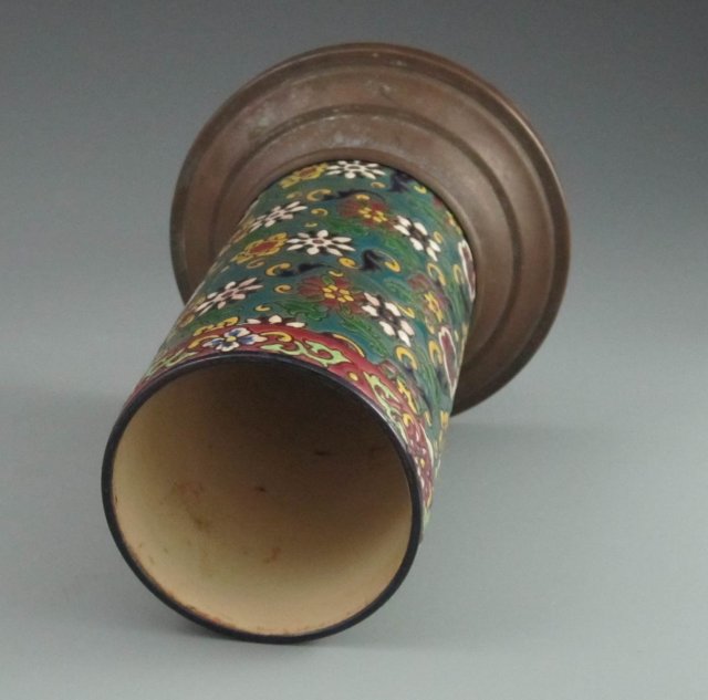 Antique French Art Pottery Majolica Vase - Longwy