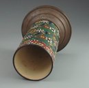 Antique French Art Pottery Majolica Vase - Longwy