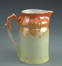 Antique Bavarian Porcelain Lustre-Ware Pitcher