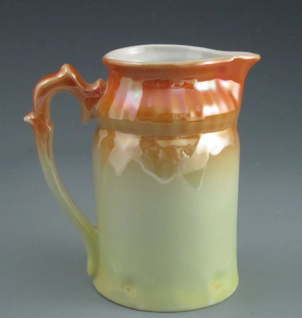 Antique Bavarian Porcelain Lustre-Ware Pitcher