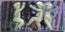 Antique American Portrait Tile - Cherubs from Cambridge