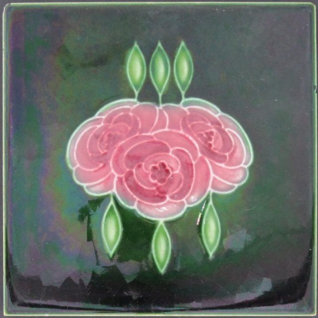 Antique English Art Nouveau Tile