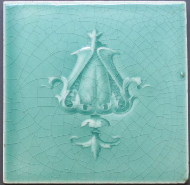 Antique English Art Nouveau Tile
