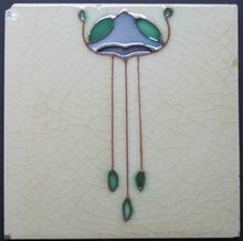 Antique English Art Nouveau Tile