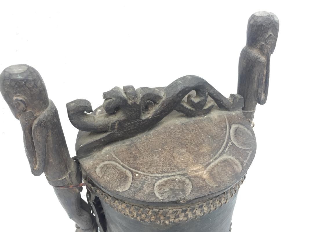 AUTHENTIC ANTIQUE 240mm LUPONG CONTAINER Medicine Box Chamber Statue Guardian