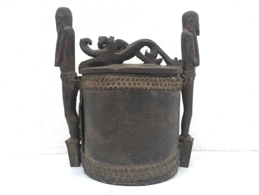 AUTHENTIC ANTIQUE 240mm LUPONG CONTAINER Medicine Box Chamber Statue Guardian