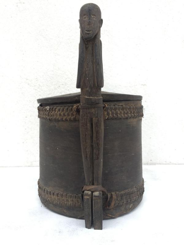 AUTHENTIC ANTIQUE 240mm LUPONG CONTAINER Medicine Box Chamber Statue Guardian