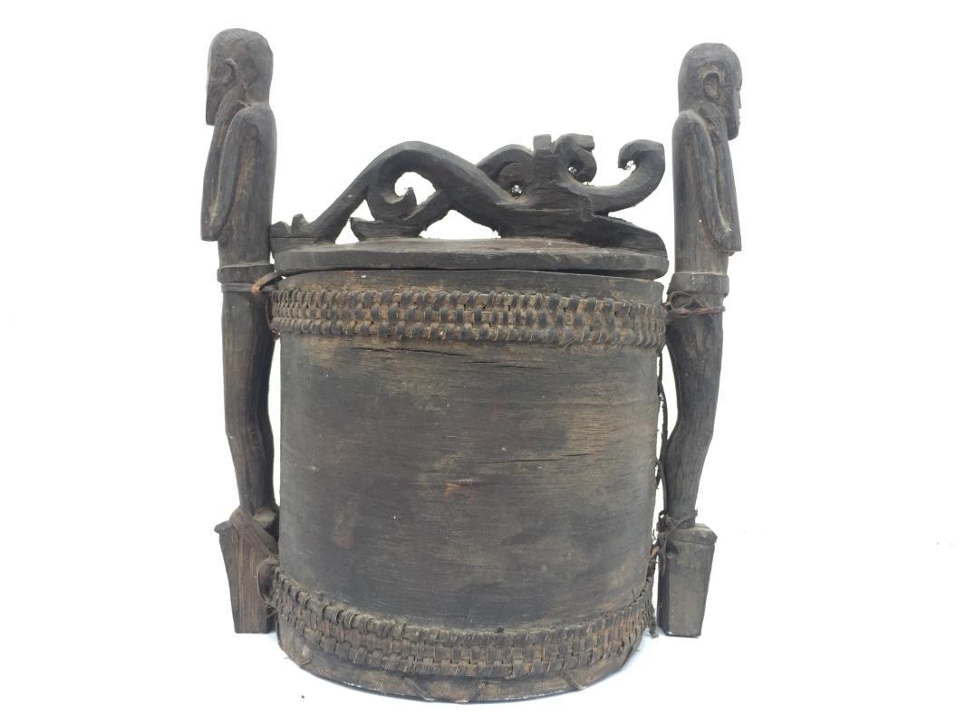 AUTHENTIC ANTIQUE 240mm LUPONG CONTAINER Medicine Box Chamber Statue Guardian