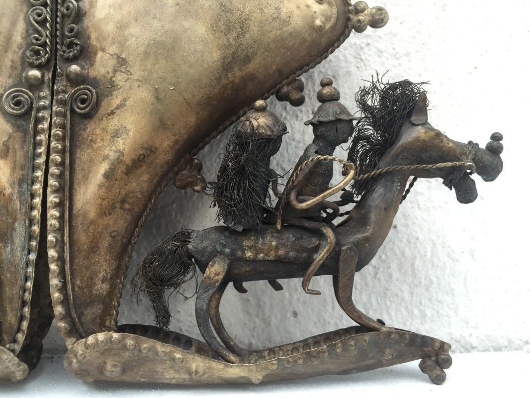 10.) WAR HORSE FIGURE On Female Genitalia Artifact SUMBA MAMULI Old Jewelry XXXL