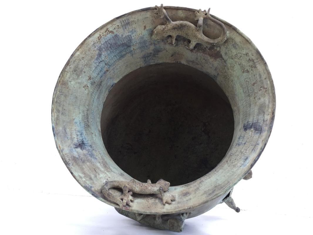 #3 GIANT BRASS BASIN Underwater Discovery Indonesia Crocodile & Ancestral Figure