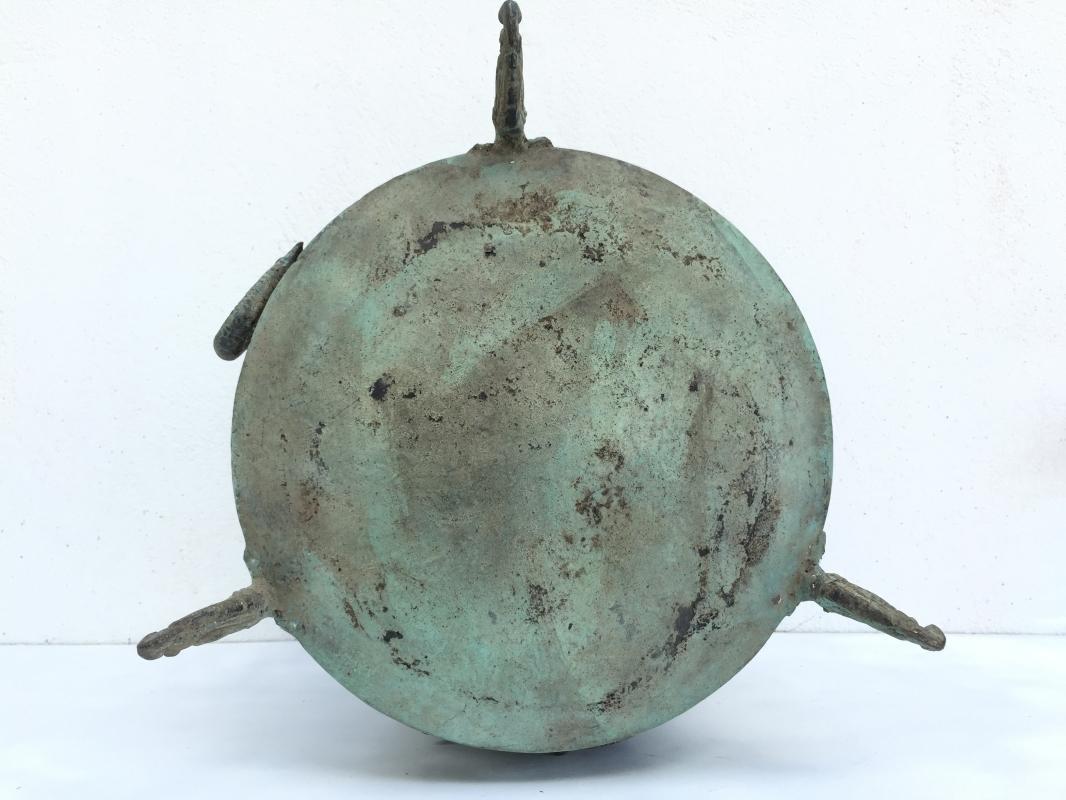 #3 GIANT BRASS BASIN Underwater Discovery Indonesia Crocodile & Ancestral Figure