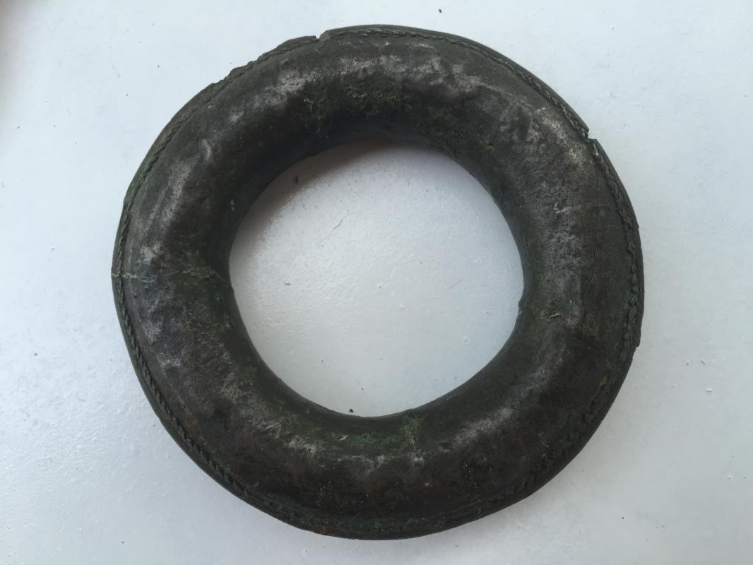 #4 SOLID BRONZE BRACELET Authentic Antique Dayak Girl Jewelry Bangle Ornament