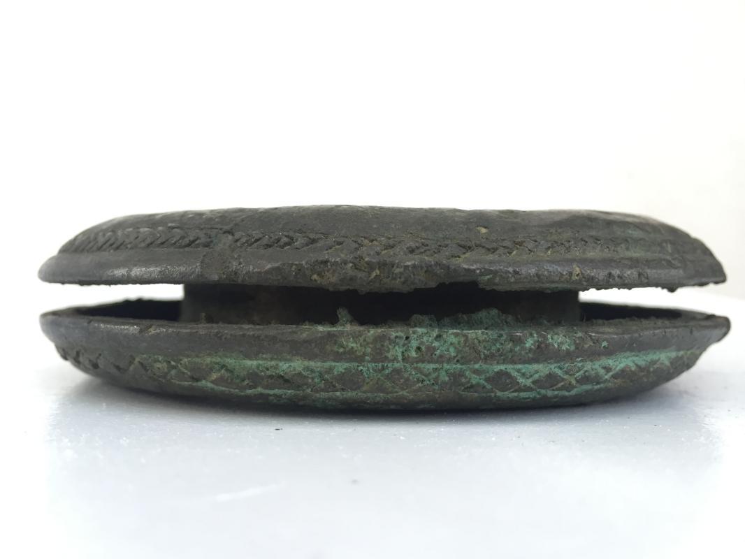 #4 SOLID BRONZE BRACELET Authentic Antique Dayak Girl Jewelry Bangle Ornament