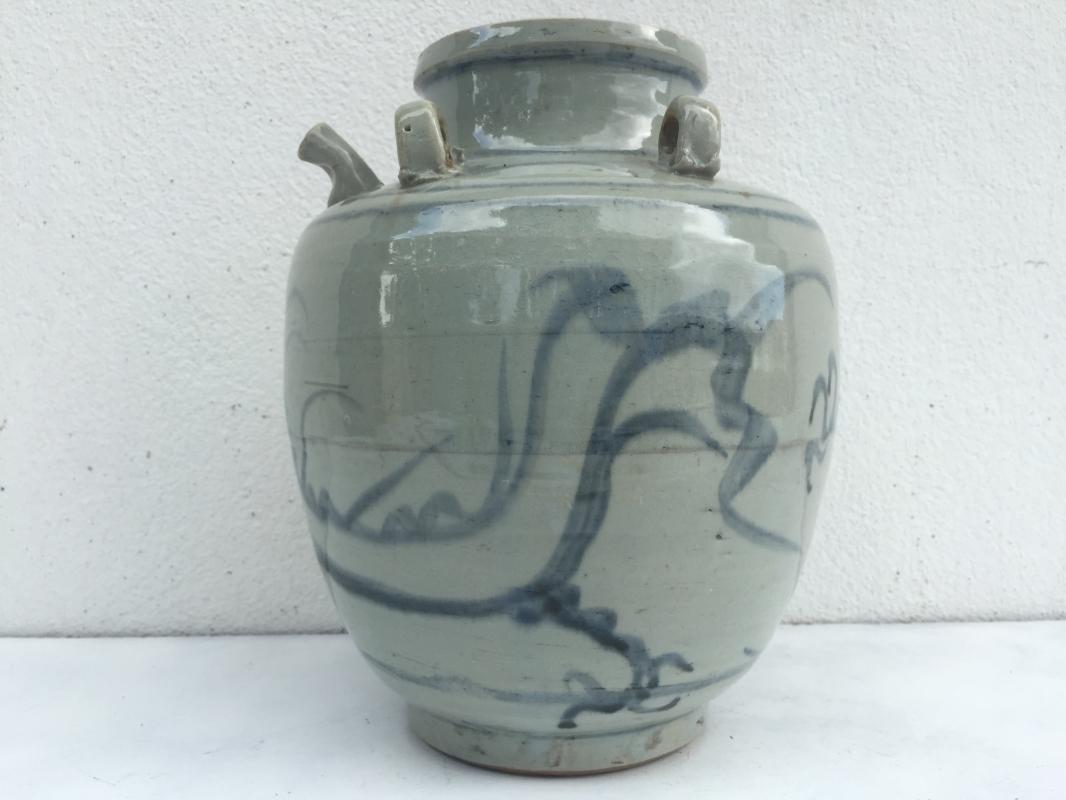 #2 GREEN NAGA KETTLE Qing Dynasty (1644-1912)Dragon Pot Pottery Vase Wine Jar