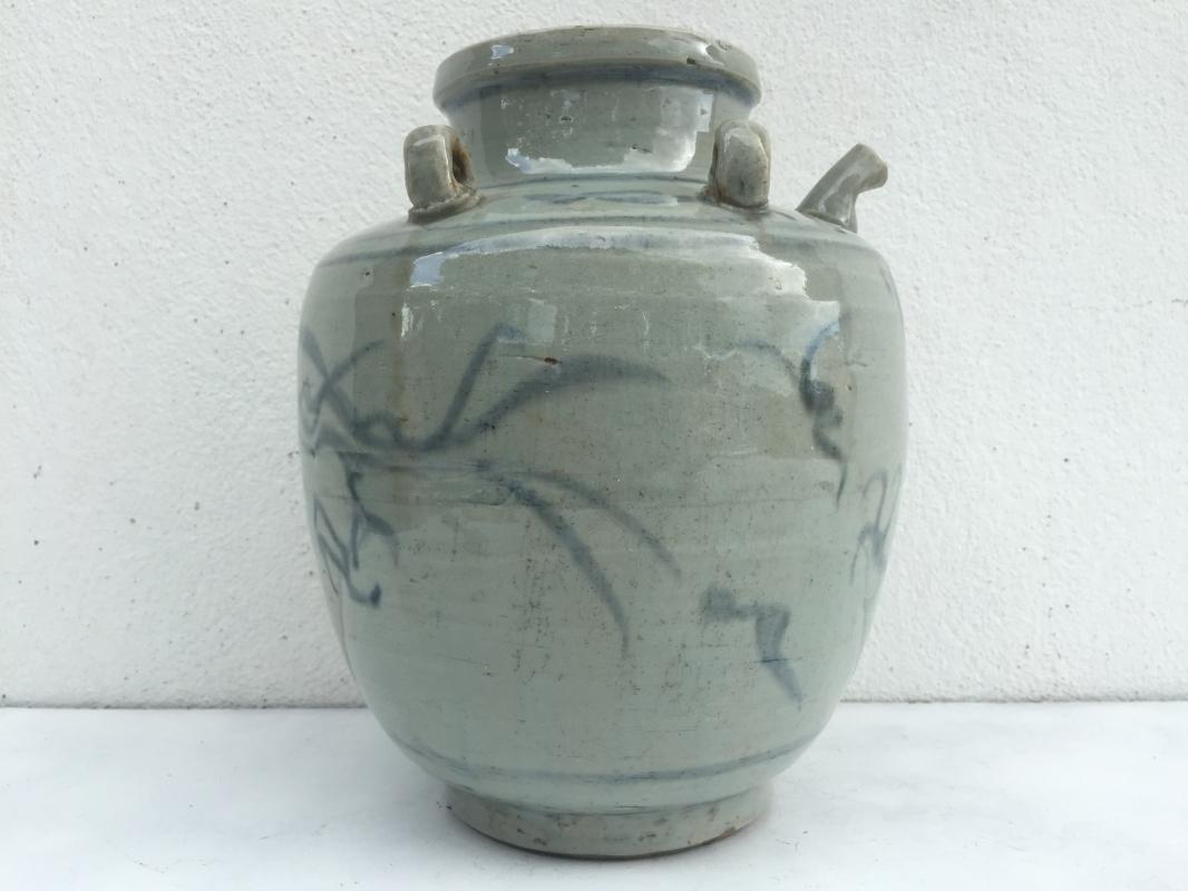 #2 GREEN NAGA KETTLE Qing Dynasty (1644-1912)Dragon Pot Pottery Vase Wine Jar