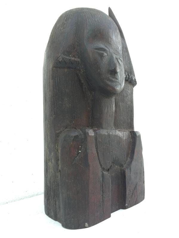 ABSTRACT BORNEO FIGURE 260mm/10.2 Female Statue Sculpture Primitive HARDWOOD