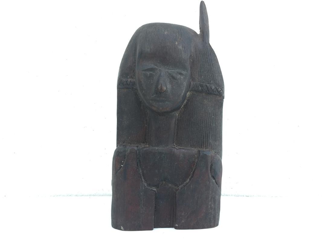 ABSTRACT BORNEO FIGURE 260mm/10.2 Female Statue Sculpture Primitive HARDWOOD