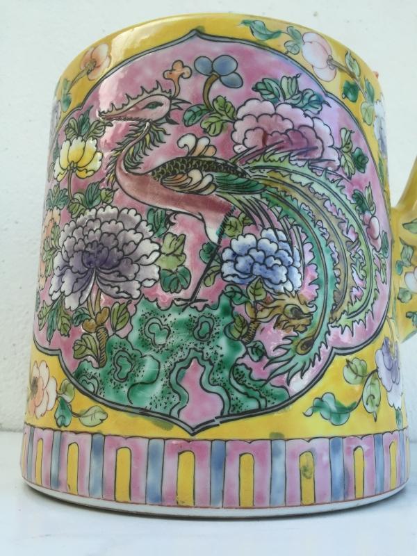 235mm GIANT TEAPOT BABA NYONYA Wedding Ware POT TEAKETTLE Old STEAMER PORCELAIN