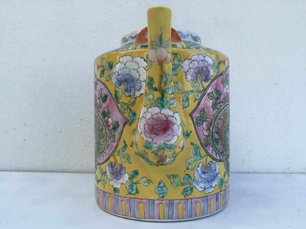 235mm GIANT TEAPOT BABA NYONYA Wedding Ware POT TEAKETTLE Old STEAMER PORCELAIN