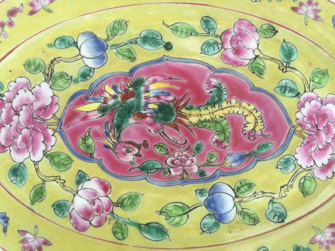 Phoenix In-Flight Baba Nyonya PLATE SERVING DISH Dining Food Wedding Ceramic Art