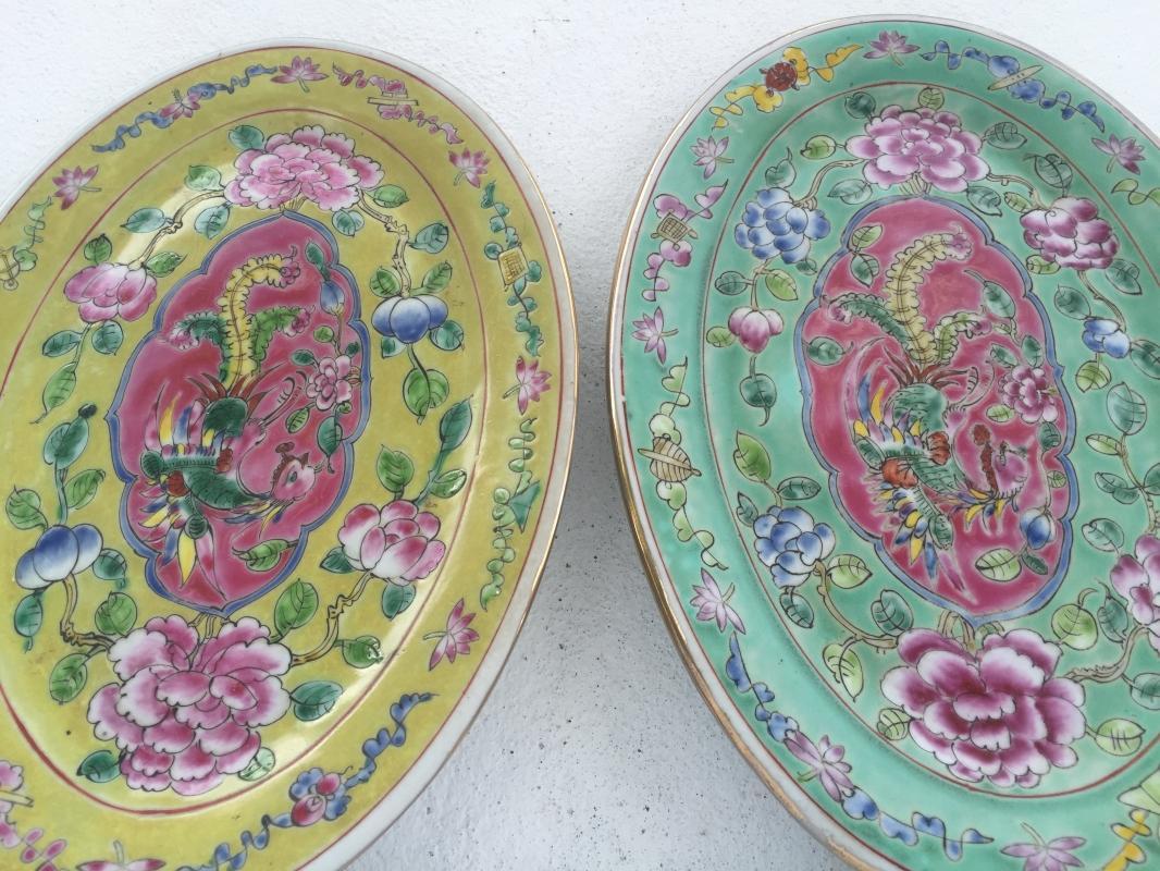 Phoenix In-Flight Baba Nyonya PLATE SERVING DISH Dining Food Wedding Ceramic Art