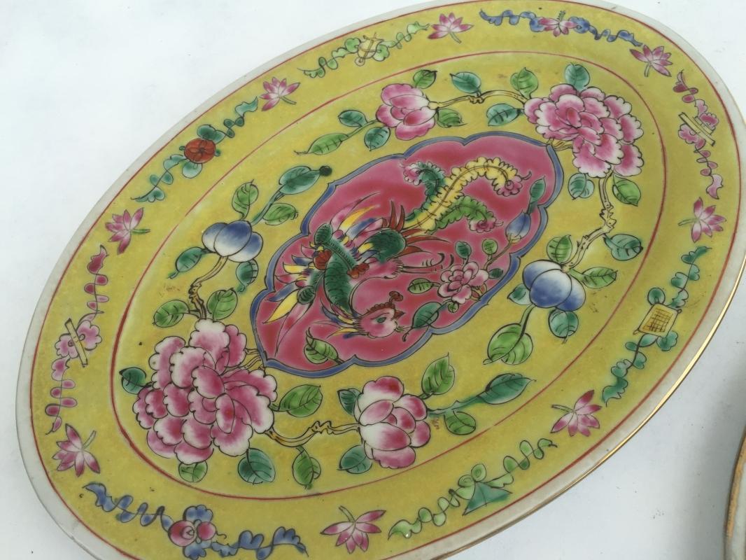 Phoenix In-Flight Baba Nyonya PLATE SERVING DISH Dining Food Wedding Ceramic Art