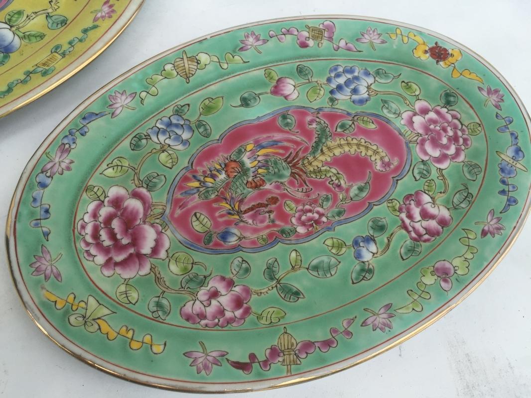 Phoenix In-Flight Baba Nyonya PLATE SERVING DISH Dining Food Wedding Ceramic Art
