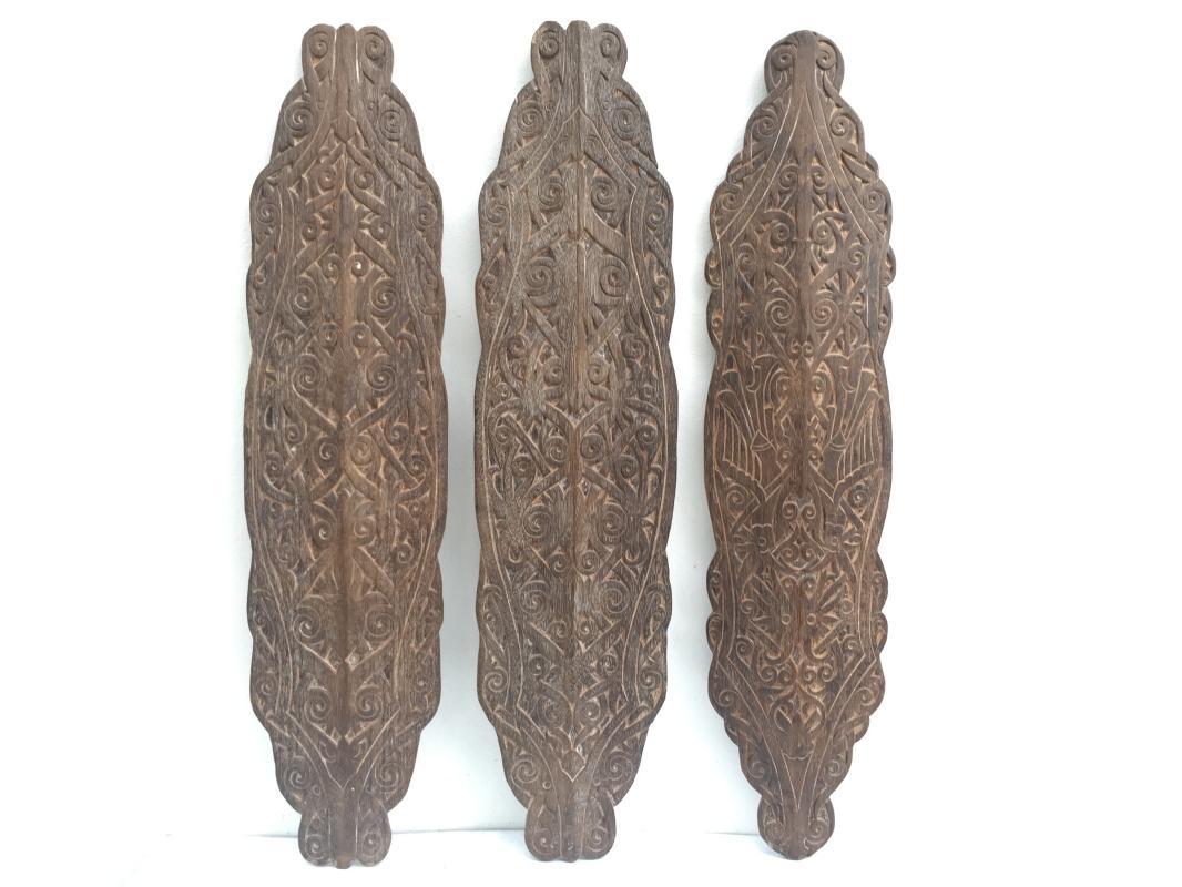 XxxL LARGE (Height: 47) ASIAN ARMOR Tribe Dayak Asia Shield Wall Panel Painting