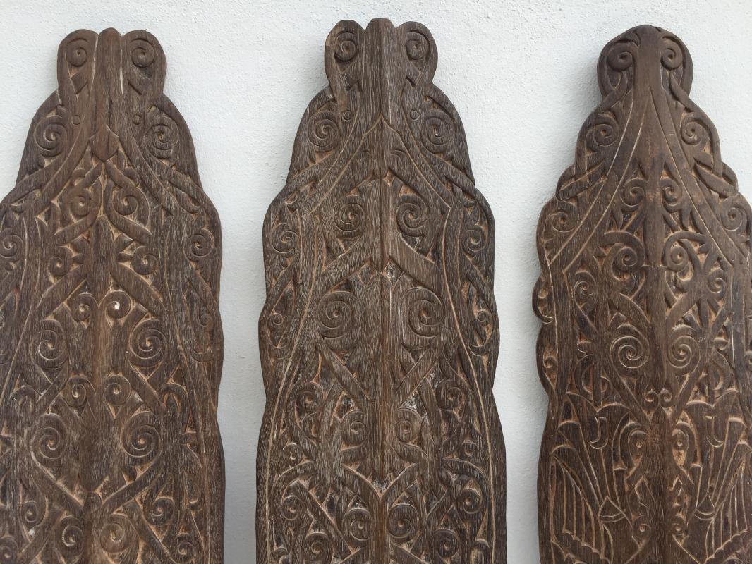 XxxL LARGE (Height: 47) ASIAN ARMOR Tribe Dayak Asia Shield Wall Panel Painting