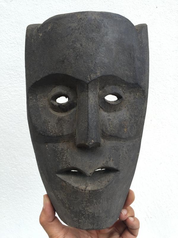 BORNEO MASK OLD ASIAN ARTIFACT Topeng Wood Wall Decoration Face Facial Statue