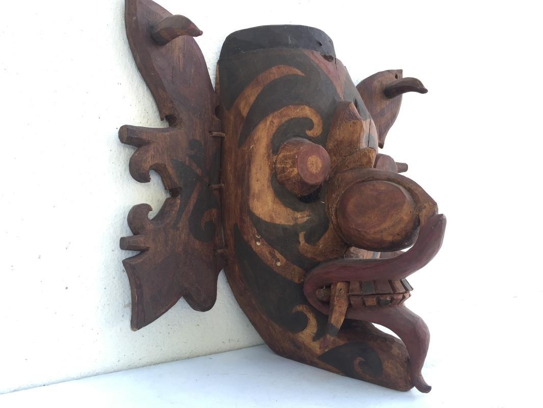 #5 DAYAK GHOST MASK Office Home Bar Pub Wall Deco Craft TOPENG HUDOG DYAK BORNEO