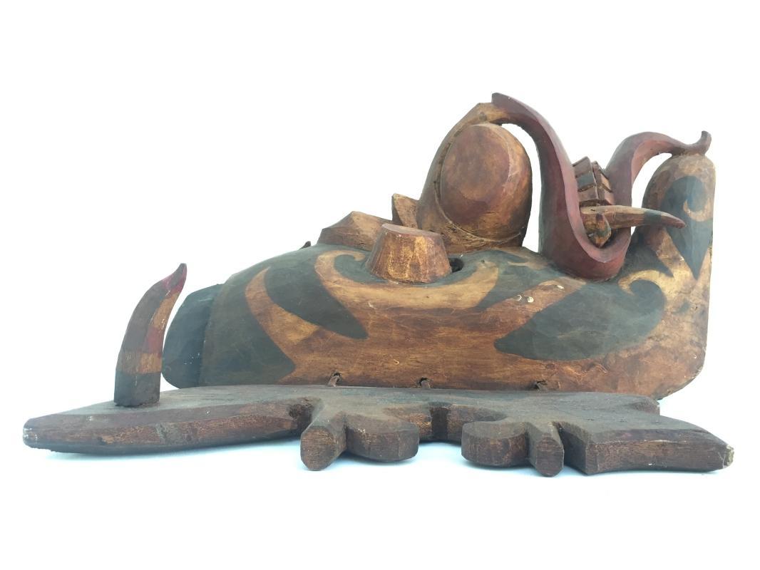 #5 DAYAK GHOST MASK Office Home Bar Pub Wall Deco Craft TOPENG HUDOG DYAK BORNEO