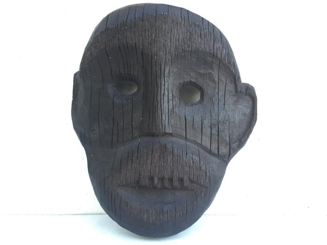 IRONWOOD DAYAK AHE 290mm MASK Borneo Facial Face Dyak Native Tribal Artefact