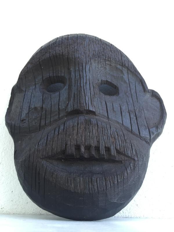IRONWOOD DAYAK AHE 290mm MASK Borneo Facial Face Dyak Native Tribal Artefact