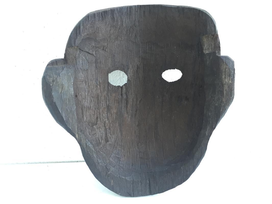 IRONWOOD DAYAK AHE 290mm MASK Borneo Facial Face Dyak Native Tribal Artefact
