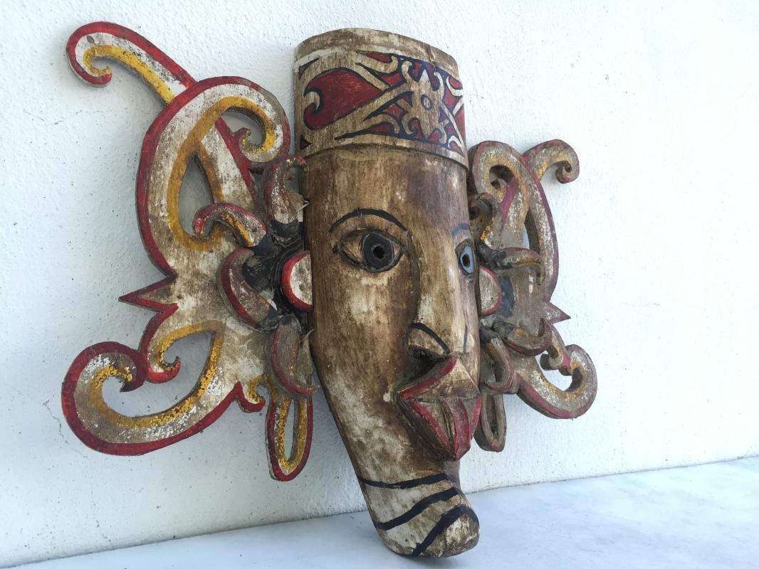 Famous HUDOG MASK Topeng Orang Ulu Borneo Facial Face Image Wall Office Home Bar