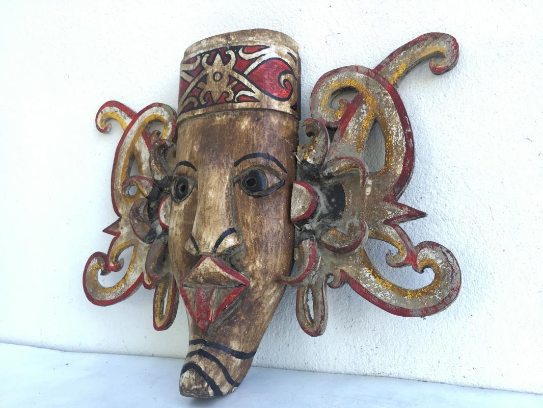 Famous HUDOG MASK Topeng Orang Ulu Borneo Facial Face Image Wall Office Home Bar