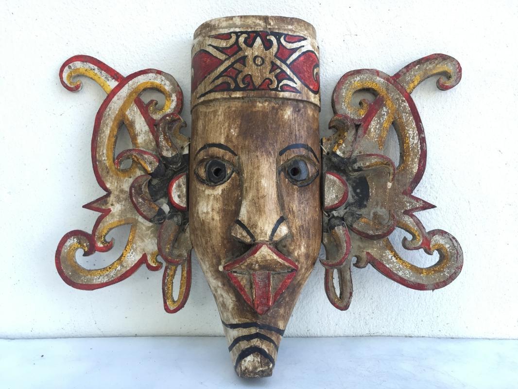 Famous HUDOG MASK Topeng Orang Ulu Borneo Facial Face Image Wall Office Home Bar