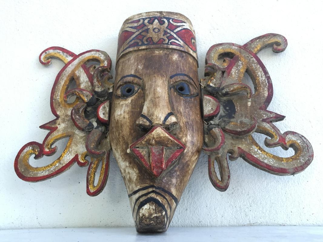 Famous HUDOG MASK Topeng Orang Ulu Borneo Facial Face Image Wall Office Home Bar