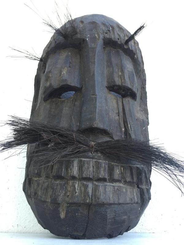 TOPENG DAYAK AHE 310mm PELAIK MASK Borneo Facial Face Dyak Native Tribe Artifact
