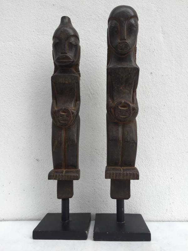FEMALE TOBA BATAK 540mm NORTH SUMATRA STATUE Ancestral Facial Image HARDWOOD