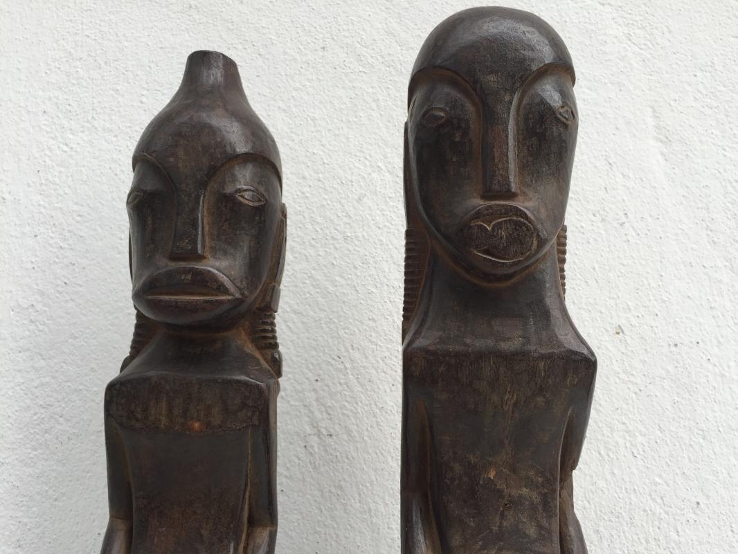 FEMALE TOBA BATAK 540mm NORTH SUMATRA STATUE Ancestral Facial Image HARDWOOD