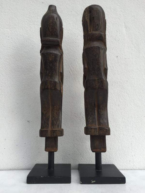 FEMALE TOBA BATAK 540mm NORTH SUMATRA STATUE Ancestral Facial Image HARDWOOD
