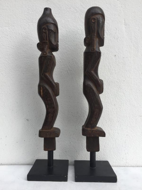 FEMALE TOBA BATAK 540mm NORTH SUMATRA STATUE Ancestral Facial Image HARDWOOD