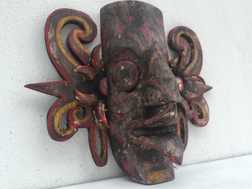 #2 Famous HUDOG MASK Topeng Orang Ulu Borneo Facial Face Expression Artifact